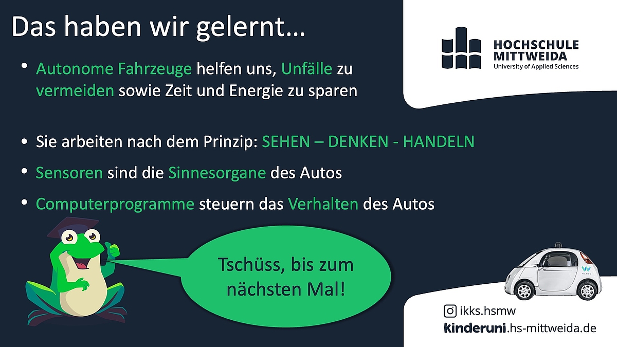 Powerpointfolie mit dem Text „Das haben wir gelernt…“